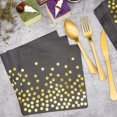thumbnail image 3 of Bonixoom Gold-Stamped Black Dot Disposable Party Set, Paper Cups, Plates & Napkins for 25, 8-Piece Set, 3 of 6