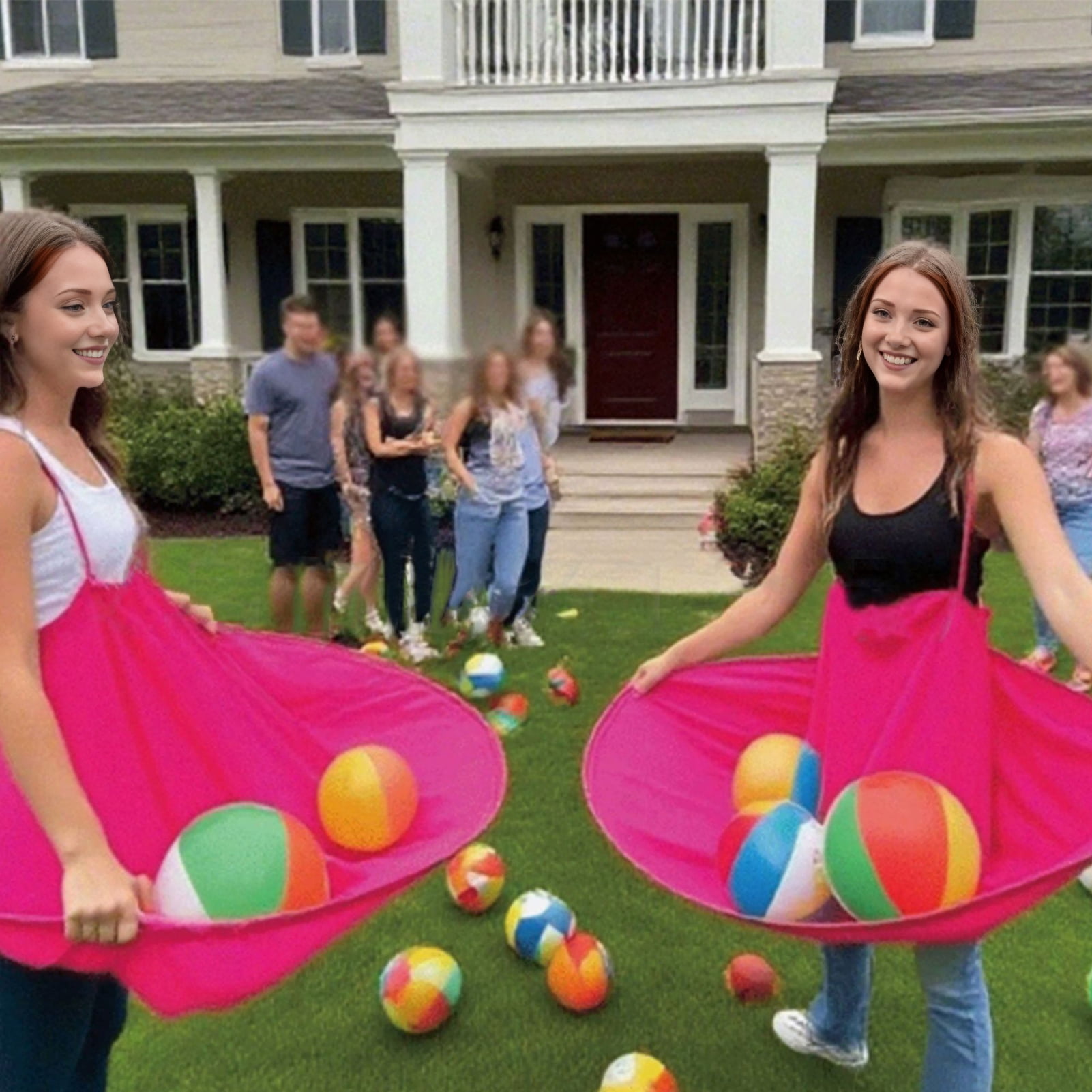 YIFAEUX Granny Pants Yard Game Set with 2 Bouncy Balls Fun Family Reunion Game for Adults Kids Unique Team Bonding Game