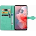thumbnail image 2 of Wallet Case for Motorola Moto Edge 5G 2024 Case Leather Flip Folio Magnetic Shockproof Protective Cover with Card Slots and Lanyard Cover for Moto Edge 5G 2024. Mandala Green, 2 of 13