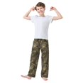 thumbnail image 2 of FORMRS Boys Pajama Pants with Pockets Size 13-14Y Kids Lounge Sleep Bottoms, Black Flower Pattern, 2 of 8