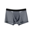 thumbnail image 1 of Ropa interior de seda de hielo para hombre, bóxer de malla completa, talla grande, ropa interior para hombre, pantalones bóxer de cintura media con entrepierna de algodón, pantalones Ice Sense, 1 of 6