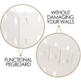 thumbnail image 3 of GOOHOCHY 1 Set White Pegboard Wall Organizer with Pipe Cover for Modern Living Room, 3 of 7