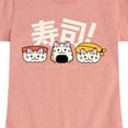 thumbnail image 3 of Instant Message - Neko Sushi - Toddler & Youth Girls Short Sleeve Graphic T-Shirt, 3 of 6