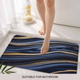 thumbnail image 6 of Marble Doormat Outdoor Entrance 16"x24", Navy Blue Modern Abstract Gold Gradual Art Absorb Moisture Dirt Door Mats, Non-Slip Rubber Backing Floor Mats Indoor, Low-Profile Front Door Rugs, 6 of 9