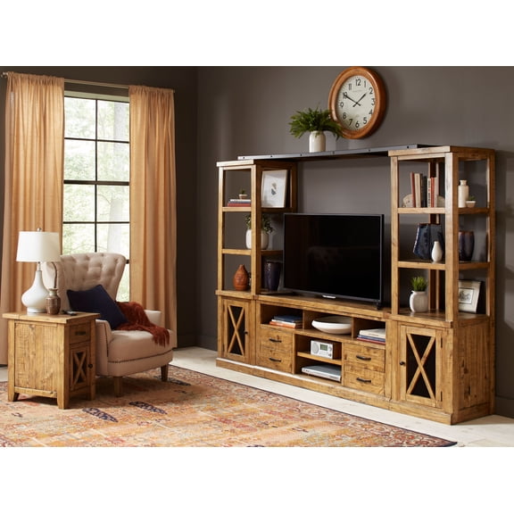 Jofran Telluride Rustic Distressed Pine Two Pier and Bridge Set