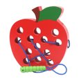 thumbnail image 1 of Wooden Lacing Threading Toy,  Eating Fruit Threading Creative Design  for Children Aged 1 To 2 ,Watermelon,Pineapple,Strawberry, 1 of 8
