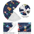 thumbnail image 2 of FMSHPON Snowflake Santa Xmas Tree Xmas Christmas Tree Skirt Stand Mat for Holiday Party Decoration Indoor Outdoor 36 inches, 2 of 6