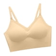 thumbnail image 6 of Women's Back Bra, Racerback Bra, Daily Pullover Bra, Wireless Seamless Bra, Soft Comfort Bra, Supportive Smoothing Bra, Women's Everyday Underwear for Daily Wear | TruBelle,Beige L, 6 of 8