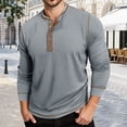 thumbnail image 2 of Afdoent Mens Long Sleeve T-Shirt Color Block T Shirt Top Comfortable Tee Shirts Streetwear Tee Shirts, 2 of 4