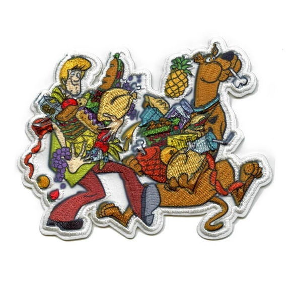 Official Scooby-Doo! Patch Shaggy  Scooby With Food Embroidered Iron On