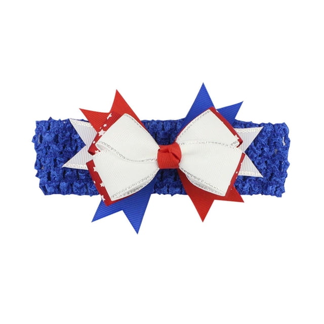 LSLJS Barrette pour Cheveux pour Enfants de la Fête de l'Indépendance avec Nœud, Filet pour Cheveux, Accessoires pour Bébé, Produits, Bande pour Cheveux pour Enfants