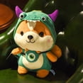 thumbnail image 2 of Adorable Squirrel Stuffed Animal Dressed in Dinosaur Costume Plushies Chipmuck with Dinosaur Outfit Cute Plush Toys for Kids, 2 of 5