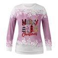 thumbnail image 4 of Chandails d'Automne Zanvins pour Femmes, T-Shirt Ample Imprimé d'Hiver pour Femmes, Blouse à Manches Longues, Hauts Décontractés à Col Rond, 4 of 4