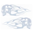 thumbnail image 1 of Trayknick 2Pcs Universal Motorcycle Motorbike Gas Tank Skull Flame Decals Sticker Decor, 1 of 13