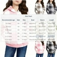 thumbnail image 6 of Kovlvoll Children Girls Clothes Toddler Winter Sherpa Sweatshirts Plaid Long Sleeve Hoodies Fuzzy Fleece Lined Pullover Tops with Pockets, 6 of 7
