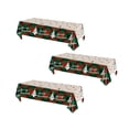 thumbnail image 4 of Mantel navideño,Mantel Navideño para Mesas Rectangulares,Mantel desechable impermeable para comedor,Mantel de cocina para banquetes y fiestas estilo bohemio 3 piezas de copos de nieve, 4 of 8