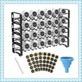 thumbnail image 1 of Auledio Spice Rack Organizer with Spice Jars Funnel and 80 Labels Freestanding or Wall Mount for Kitchen Cabinet in Black, 1 of 7