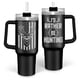 thumbnail image 1 of Vaso para beber SANDJEST Vaso de acero inoxidable de 40 oz con asa, 1 of 7