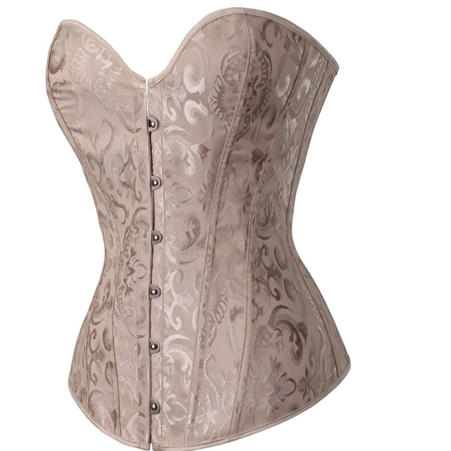 LSLJS Bustier Bustier Tube pour Femmes Aguichant Vintage Gothique de Fête à Fleurs à Lacets Ajusté, Haut Corset