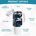 thumbnail image 4 of GZHJMY Graffiti Lily Pattern Stainless Steel Vacuum Insulated Mug, Insulated Straw Mug with Handle, Reusable Insulated Travel Mug, 4 of 7
