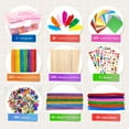 thumbnail image 2 of Kit de caja de manualidades para niños de más de 1000 piezas, artes y manualidades para niños pequeños, incluye pompones, limpiadores de tuberías, caja plegable de plumas WD.WDQZL Hogar, 2 of 5