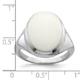 thumbnail image 4 of Sterling Silver Rhodium-plated White Agate Ring QR6296, 4 of 6