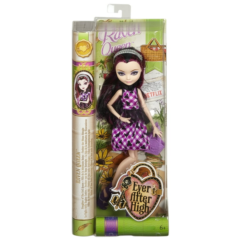 Mattel Ever After High Raven Queen Doll Wings Purses Accessories Purple  Hair 