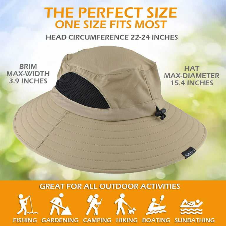 Hod Health & Home 2pcs Fishing Hunting Mountain Cap Outdoor Men Sun Protection Hat Khaki Standard