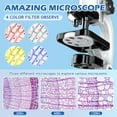 thumbnail image 4 of WeFone Microscope Set, Science Kits for Kids, 200X-1200X Compound Microscope Toy with Mobile Phone Holder, 4 of 10
