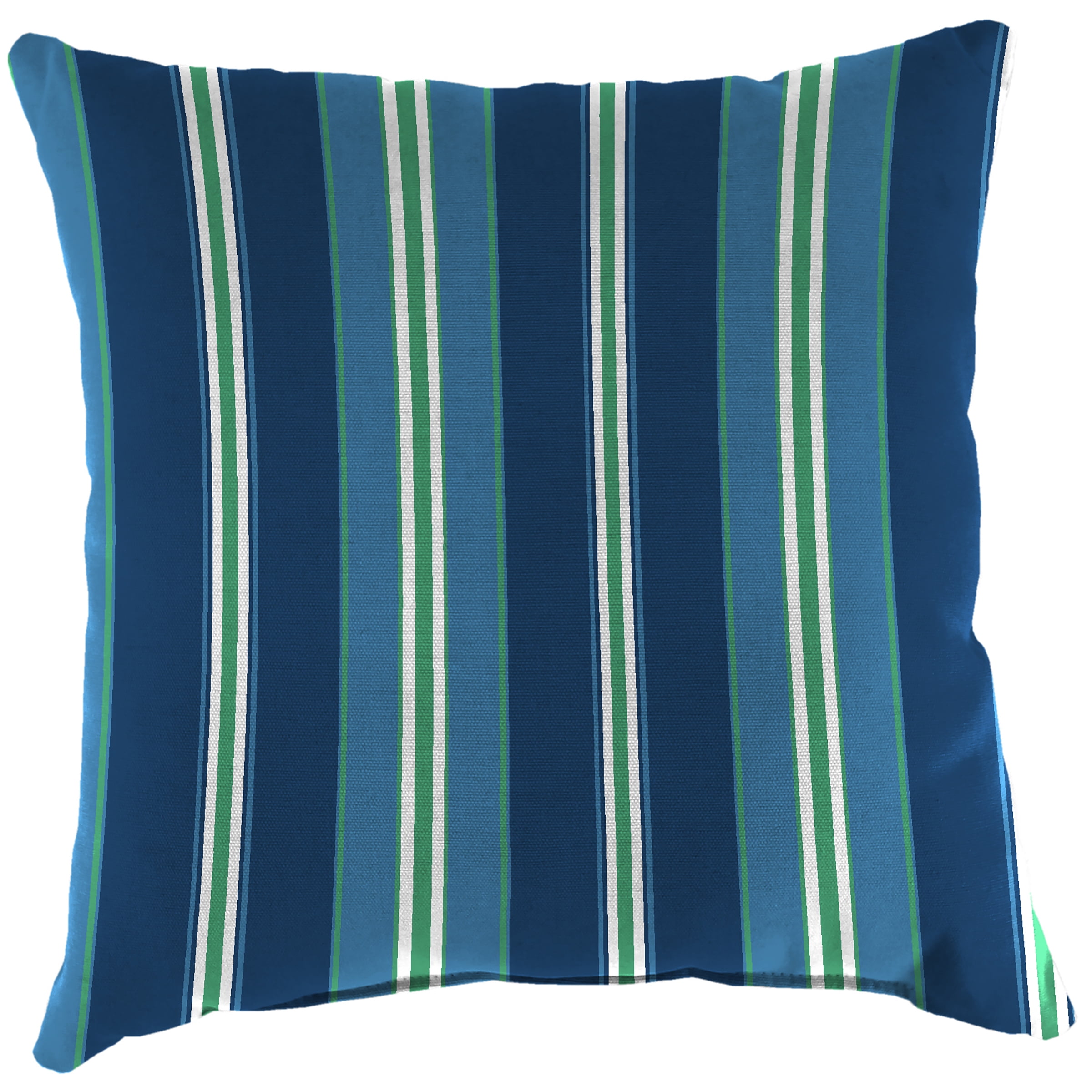 Jordan Manufacturing 16" x 16" Sullivan Vivid Blue Stripe Square Outdoor Throw Pillow (2 Pack)