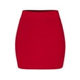 thumbnail image 6 of RUTAYY Women Fashion Solid Color SKirt Elastic Waist Slim Short Skirt Casual Travel Skirts, 6 of 6