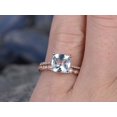 thumbnail image 6 of HeartsAndYou 1.5ct Natural Aquamarine Bridal Set Engagement Ring 100% 14k SOLID Rose Gold, 6 of 9