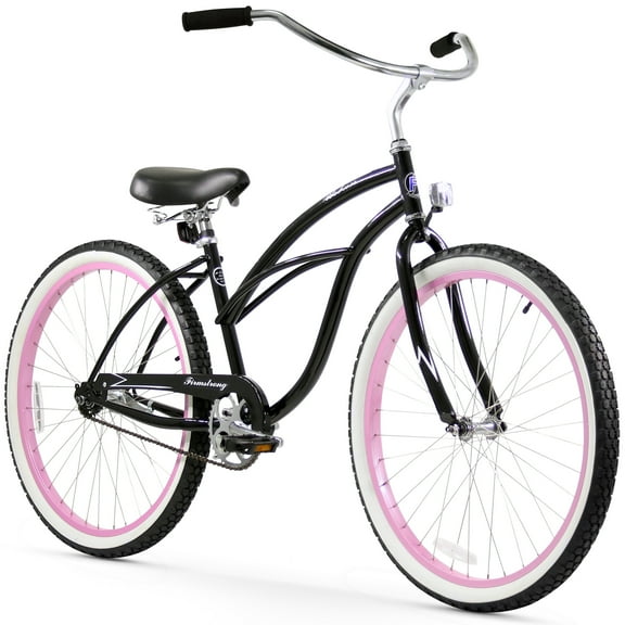 Firmstrong Urban Lady, 26", Women's, Single Speed, Black/Pink