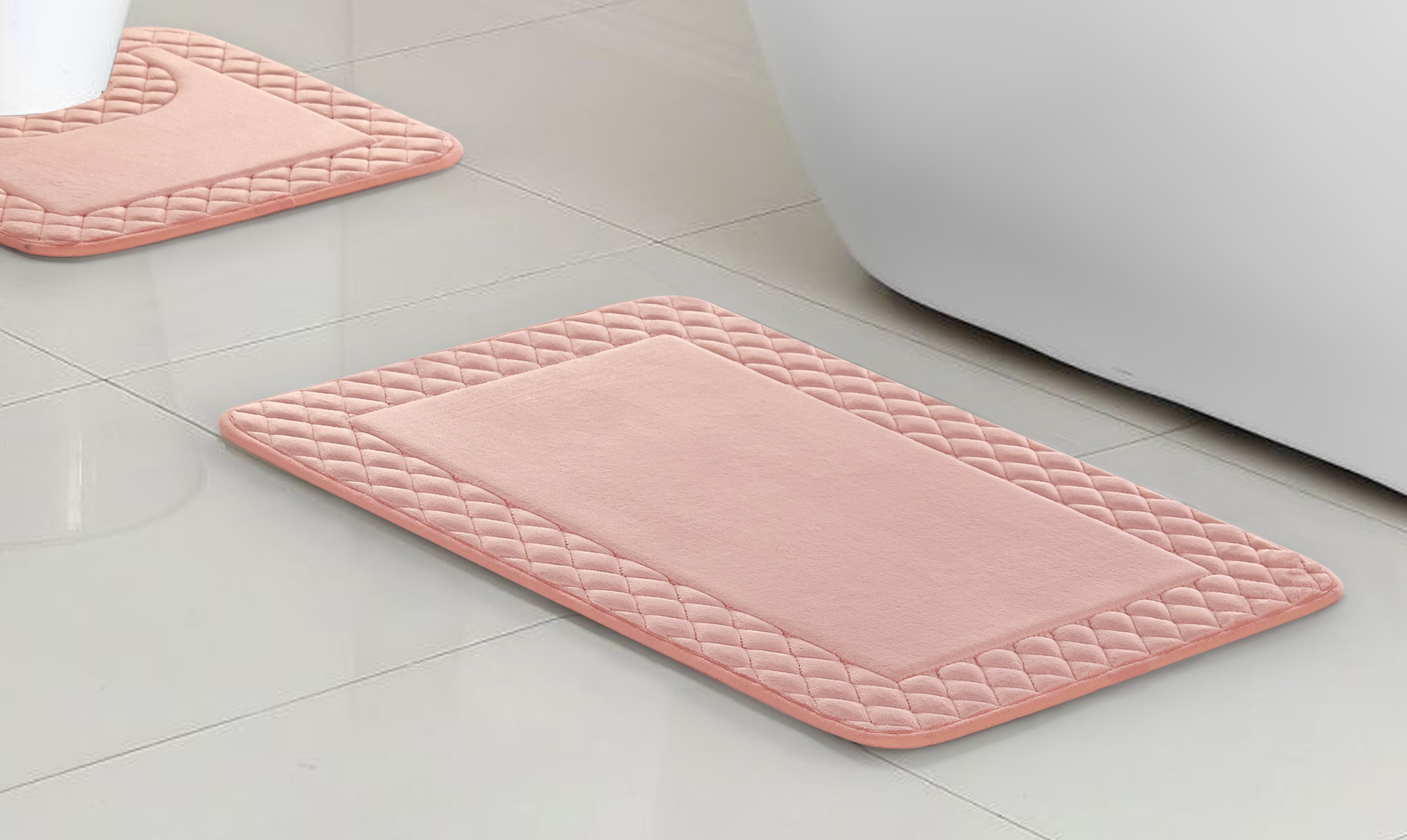 All American Collection 3PC Memory Foam Bath Mats Soft Plush Crown Des –  All American Decor