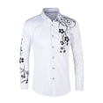thumbnail image 1 of Chemises Habillées pour Hommes à Manches Longues Mode Cardigan à Manches Longues pour Hommes Blouse à Boutons Chemises Habillées Imprimées Hauts Chemises pour Hommes à Manches Longues Chemises à Manches Longues pour Hommes Chemises Habillées à Manches Longues Mode pour Hommes, 1 of 5