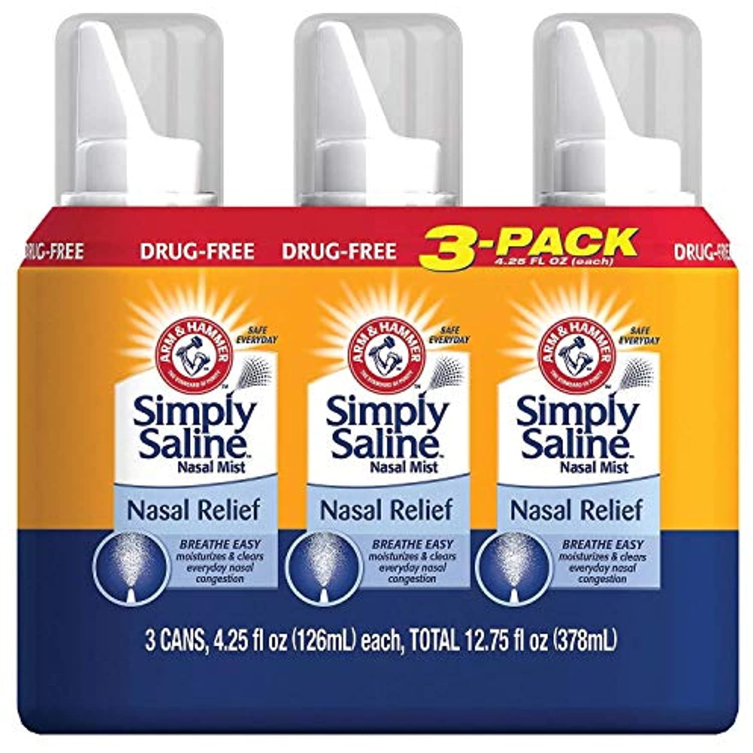 Arm & Hammer Simply Saline Nasal Relief (4.25 oz., 3 pk.)