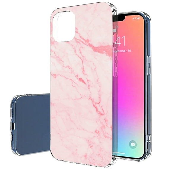 TalkingCase Slim Phone Case Compatible for Apple iPhone 14 Pro Max, Pink Red Marble 2 Print, Lightweight, Flexible, Soft, Printed in USA