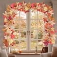 thumbnail image 3 of 69" Artificial Fall Maple Leaf Garland, Realistic Autumn Foliage Vine, Indoor Outdoor Hanging Decor for Fireplace Mantel, Front Door, Thanksgiving Halloween Harvest Party Home Decor (Beige), 3 of 6