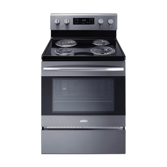Summit 30” Electric Coil Top Range, 4.8 cu.ft. capacity, Stainless Steel - RKCOIL309SS