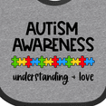 thumbnail image 4 of Inktastic Autism Awareness Understanding and Love with Puzzle Pieces Boys or Girls Baby Bib, 4 of 4
