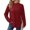 #01 Wine, variant on Oversized Casual Sweatshirt for Women Crew Neck Soft Long Sleeve Cozy Pullover Top for Fall Winter Daily Outfits,L,Wine