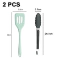 thumbnail image 2 of Juego de utensilios de cocina de silicona - El juego de herramientas de cocina incluye espátula de drenaje y clips para alimentos - 2 piezas, 2 of 5