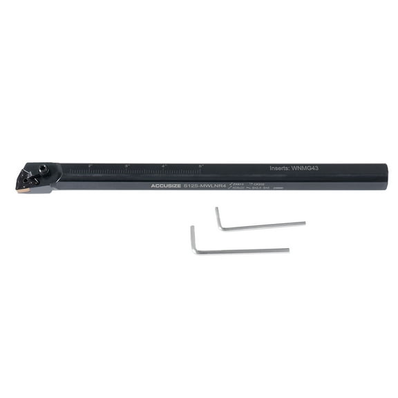 Accusize 3/4'' x 10'' Oal Right Hand S-Mwln Heavy-Duty Boring Bars with Wnmg43 Insert(Oxide Body), 0028-1969