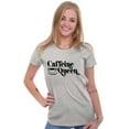 thumbnail image 4 of Caffeine Queen Coffee Addict Latte Womens Fitted Plus Size Graphic Tee Brisco Brands 2X, 4 of 5