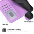 thumbnail image 2 of Funda Tipo Billetera para Xiaomi Redmi A5 4G Carcasa Abatible con Porta Tarjetas, Bolsillo para Efectivo, Soporte Ajustable, Cierre Magnético y Correa de Muñeca Morado, 2 of 6