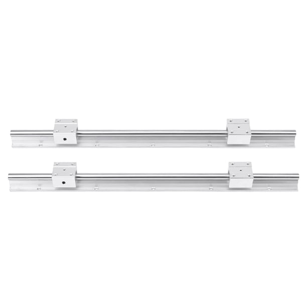 Riel Lineal SBR12-500 Mm Con Rodamientos - Kit De 2 Guías Y 4 Bloques Para Máquinas CNC, Robots O Impresoras