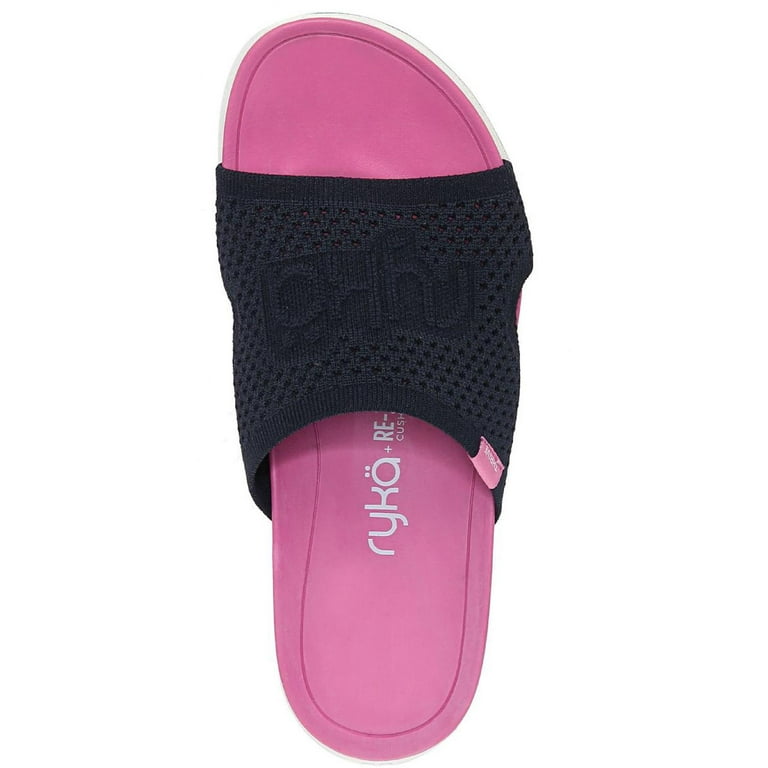 Ryka Thrive Slide Women s Sandals Flip Flops Navy Blue Size 7 M