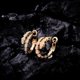 thumbnail image 5 of Pendientes de tuerca de oreja de mujer brillar chapado en oro real, 5 of 5
