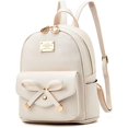 thumbnail image 1 of LHSHID Girls Bowknot Cute Leather Backpack Mini Backpack Purse for Women, 1 of 6