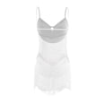thumbnail image 4 of Rswnyirn Robe Latine en Strass pour Femmes avec Franges Costume de Bal Salsa Tango Justaucorps de Danse Blanc m, 4 of 6